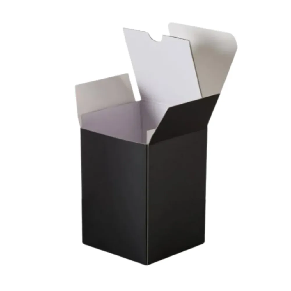 Boîte à bougies noire moyenne avec insert Eco Candle Project