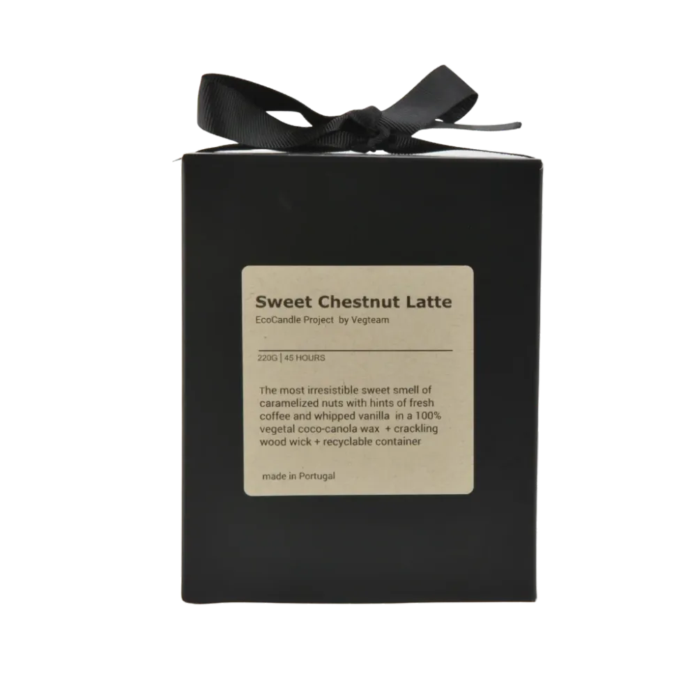 Boîte à bougies noire moyenne avec insert Eco Candle Project