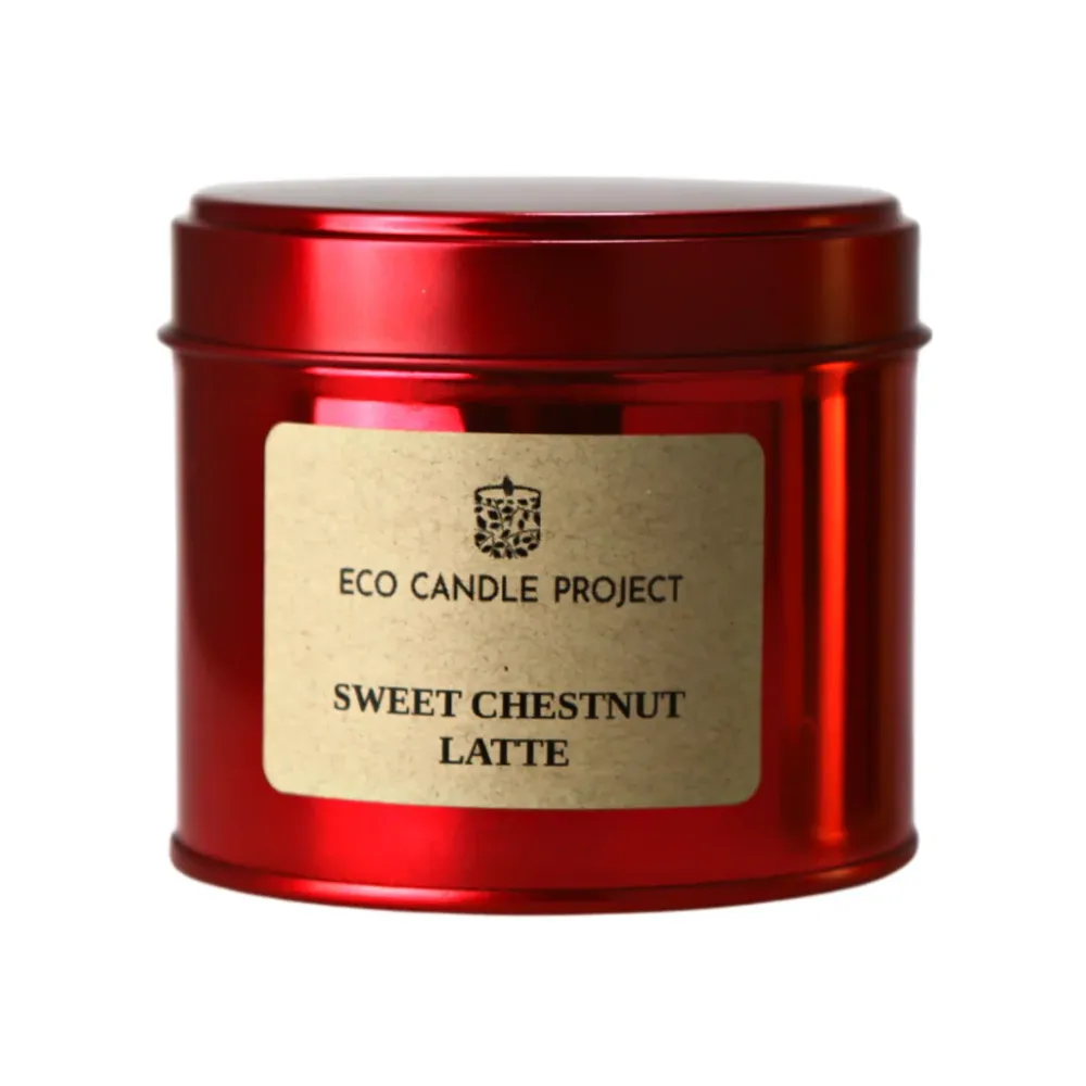Bougie de Noël en étain rouge Eco Candle Project