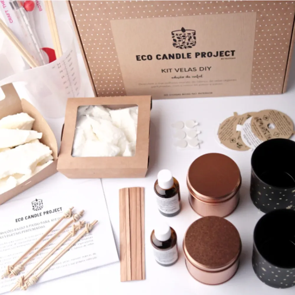 Kit de bougie de luxe Star en or rose Eco Candle Project