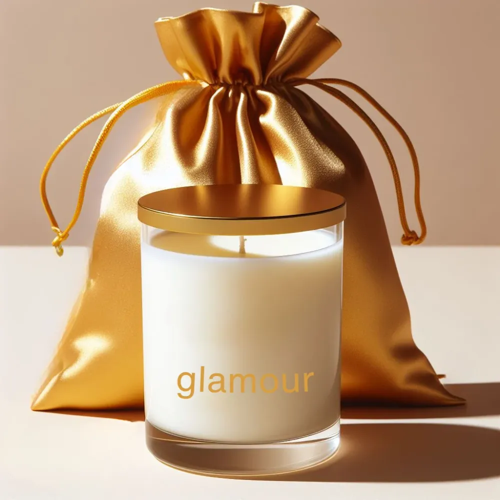 Sacs en satin avec fermeture de cordes Eco Candle Project