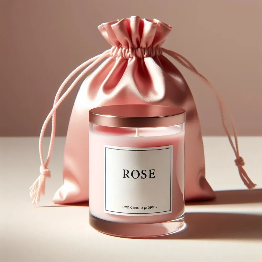 Sacs en satin avec fermeture de cordes Eco Candle Project