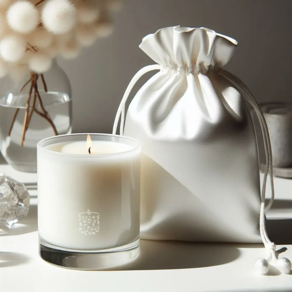 Sacs en satin avec fermeture de cordes Eco Candle Project