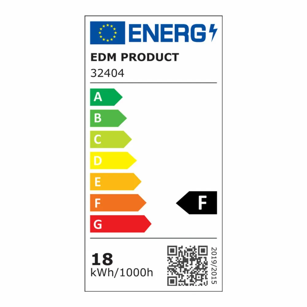 Applique LED EDM 32404 Blanc Aluminium Plastique F 18 W 120 W 1820 Lm E27 Ovale (4000 K) EDM Product