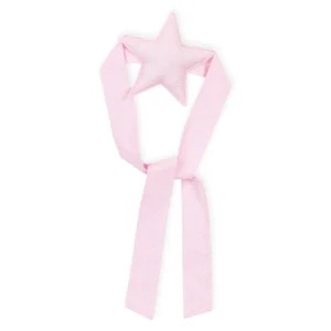 Embrasses de rideaux pois blancs sur rose