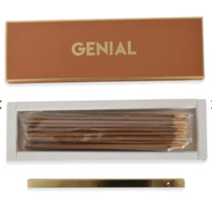 Encens bâtonnets Genial bois de santal cuir avec support
