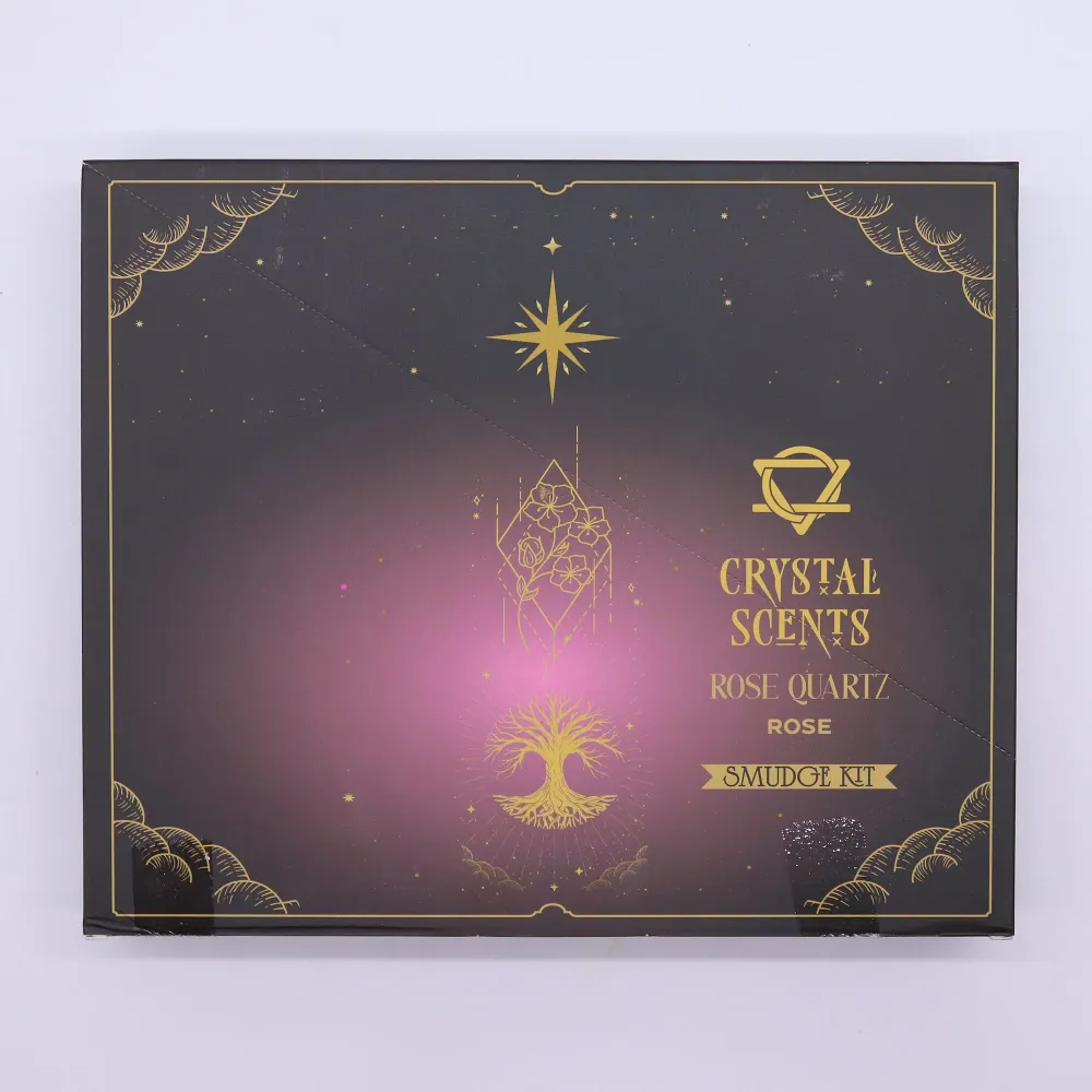 Encens parfumé aux cristaux de quartz rose - Rose