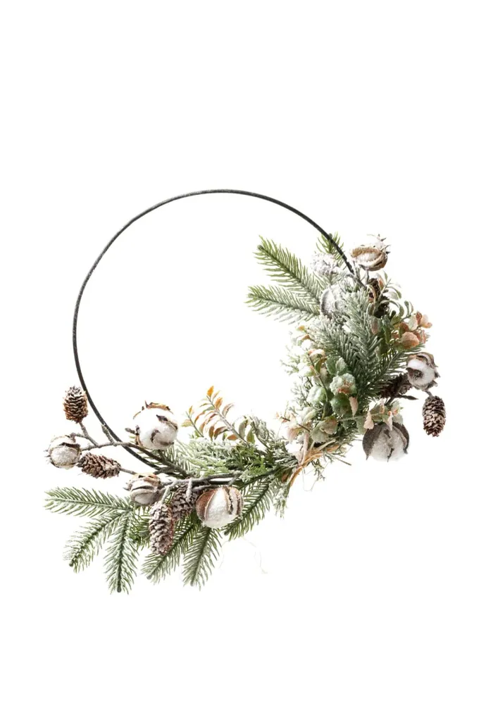 Enchante Sparkle Cotton Wire Wreath