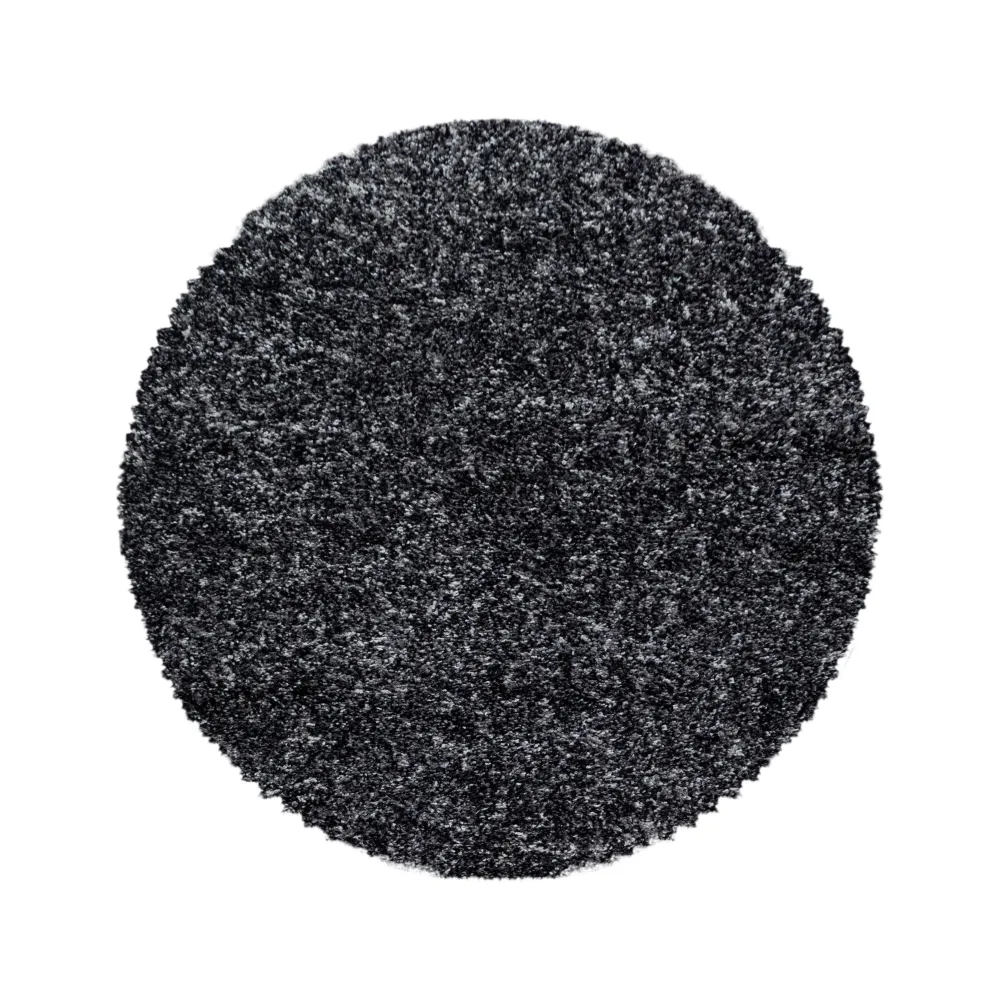 ENJOY - Tapis shaggy rond à poils longs anthracite - ENJ4500ANT