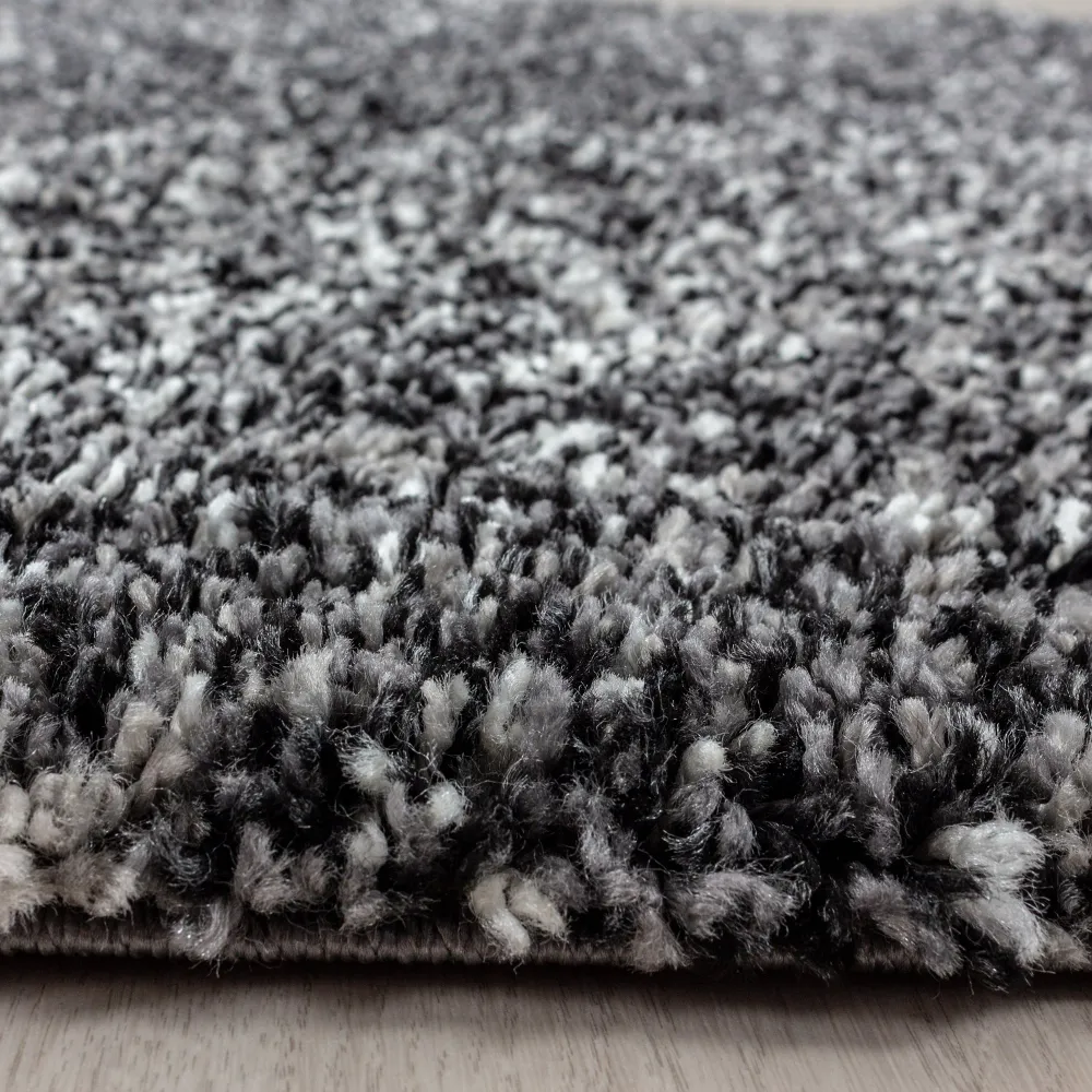 ENJOY - Tapis shaggy rond à poils longs anthracite - ENJ4500ANT