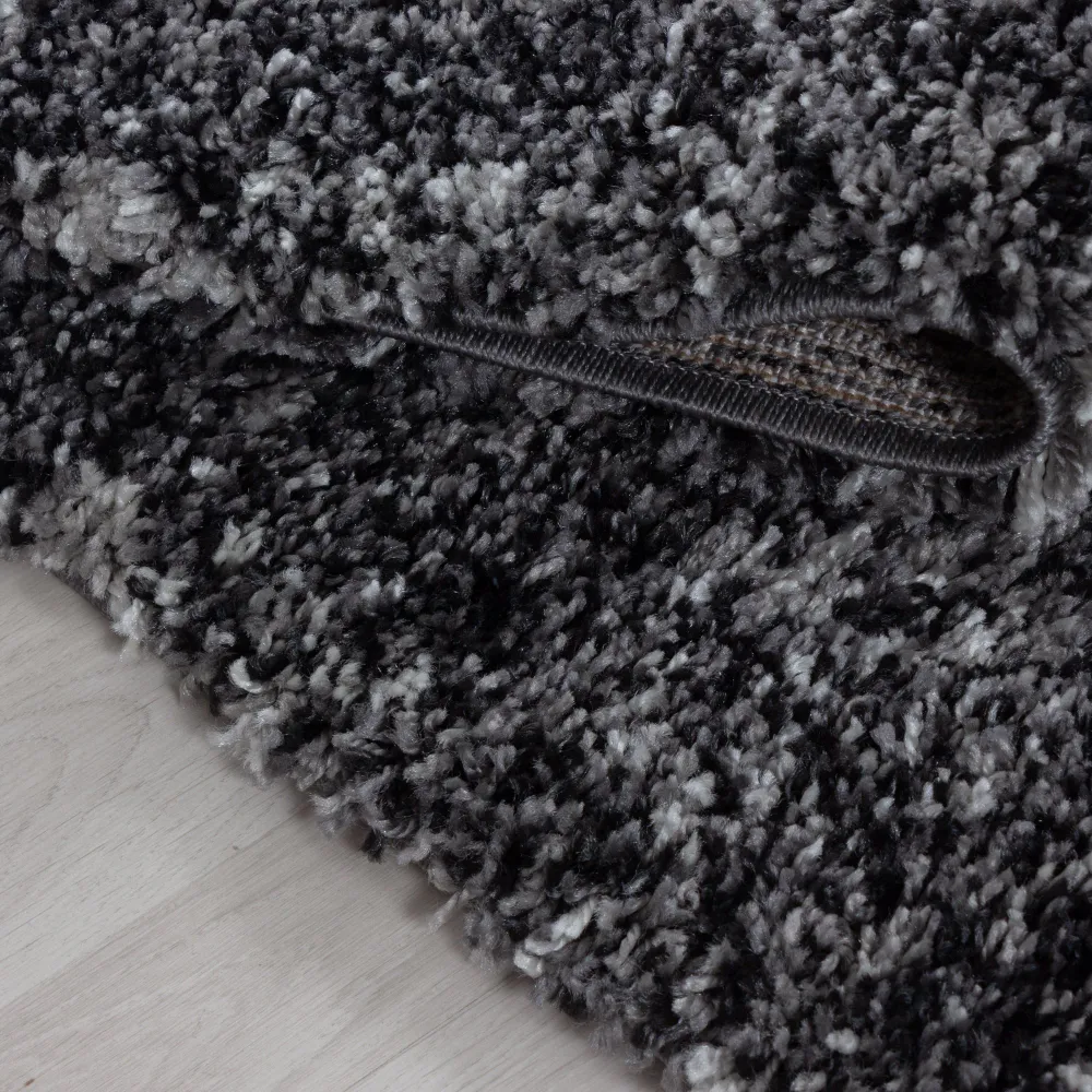 ENJOY - Tapis shaggy rond à poils longs anthracite - ENJ4500ANT