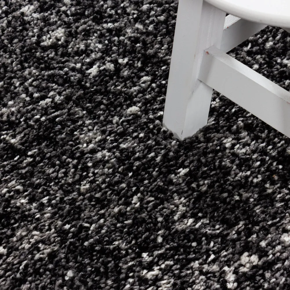 ENJOY - Tapis shaggy rond à poils longs anthracite - ENJ4500ANT