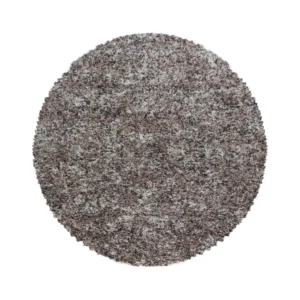 ENJOY - Tapis shaggy rond à poils longs beige - ENJ4500BEI