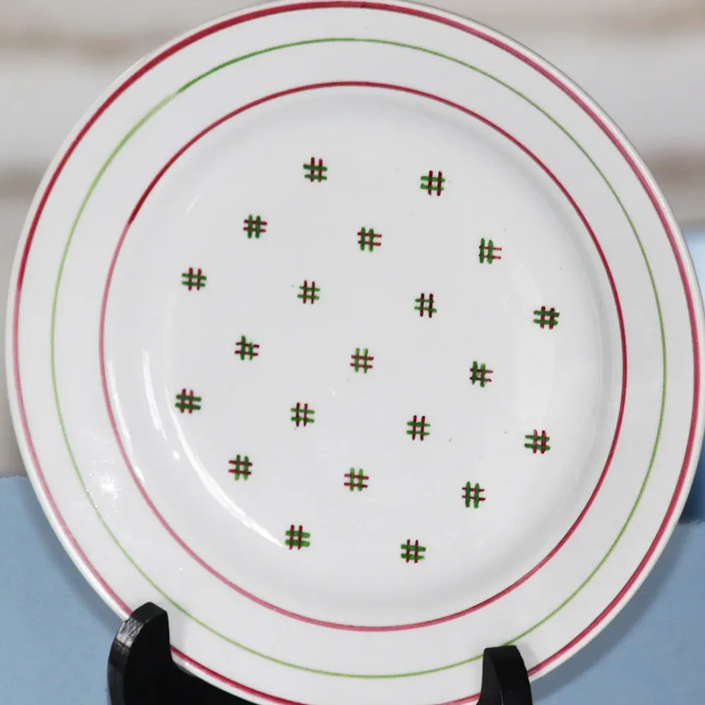 Ensemble de 6 assiettes à dessert en faïence de Lunéville modèle Yveline