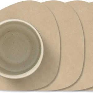 Ensemble de dessous de verre LIND DNA - en cuir - Nupo - 13 x 11 cm - 4 pièces