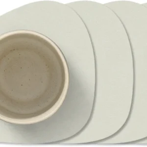 Ensemble de dessous de verre LIND DNA - en cuir - Nupo - 13 x 11 cm - 4 pièces