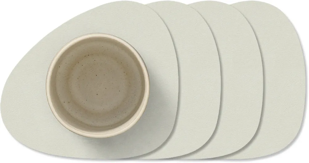 Ensemble de dessous de verre LIND DNA - en cuir - Nupo - 13 x 11 cm - 4 pièces