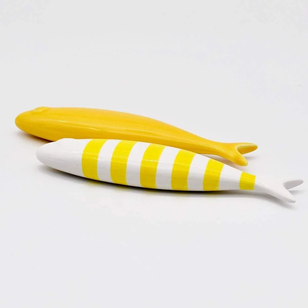 Ensemble de 2 sardines en céramique - Jaune