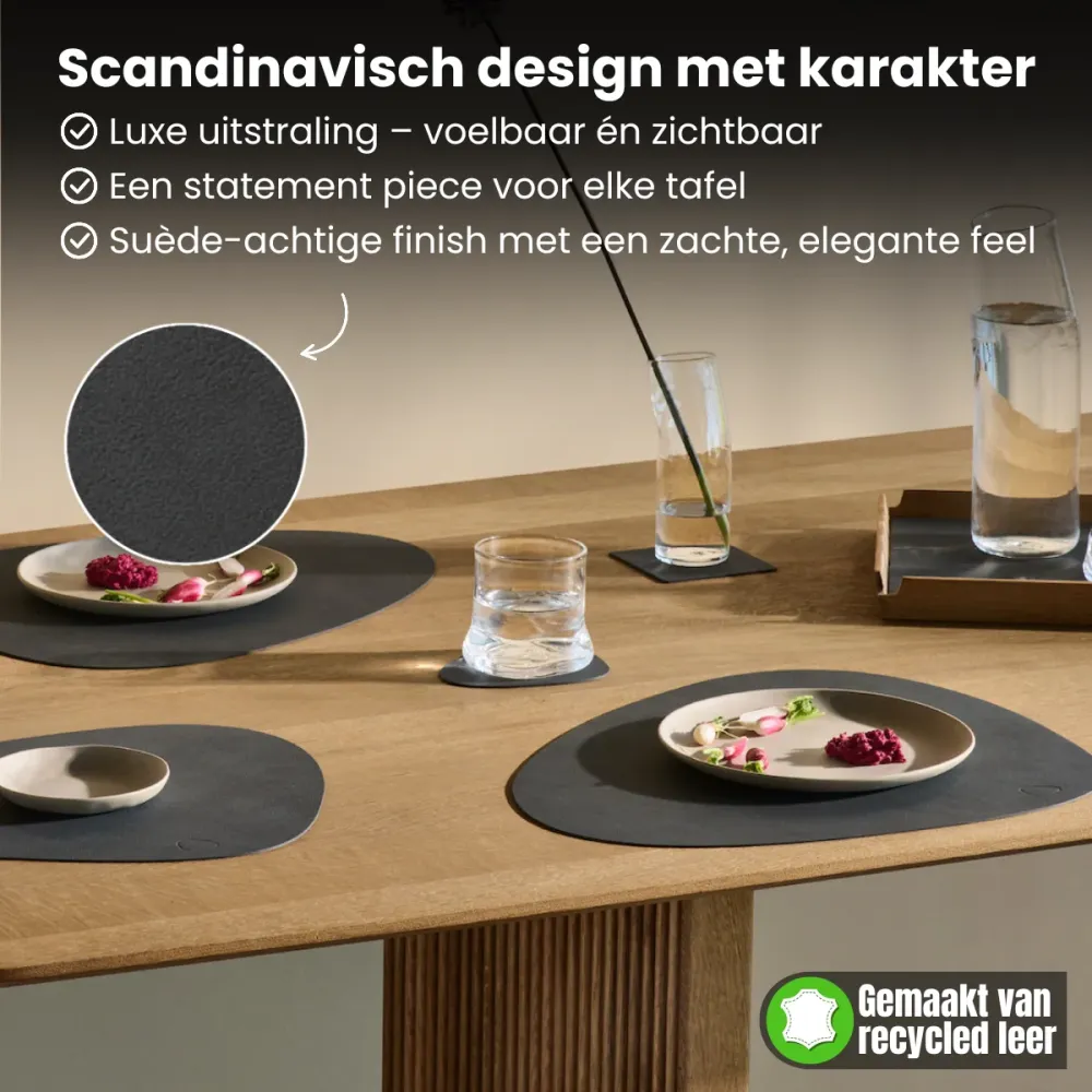 Ensemble de sets de table LIND DNA - en cuir - Nupo - 44 x 37 cm - 2 pièces