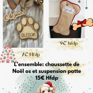 Ensemble suspension et chaussette animaux de compagnie