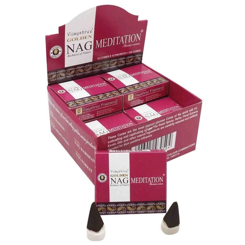 Golden Nag Cones D'Encens Meditation Esoterica