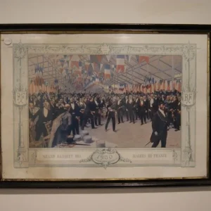 Estampe française "Grand banquet des Maires de France"