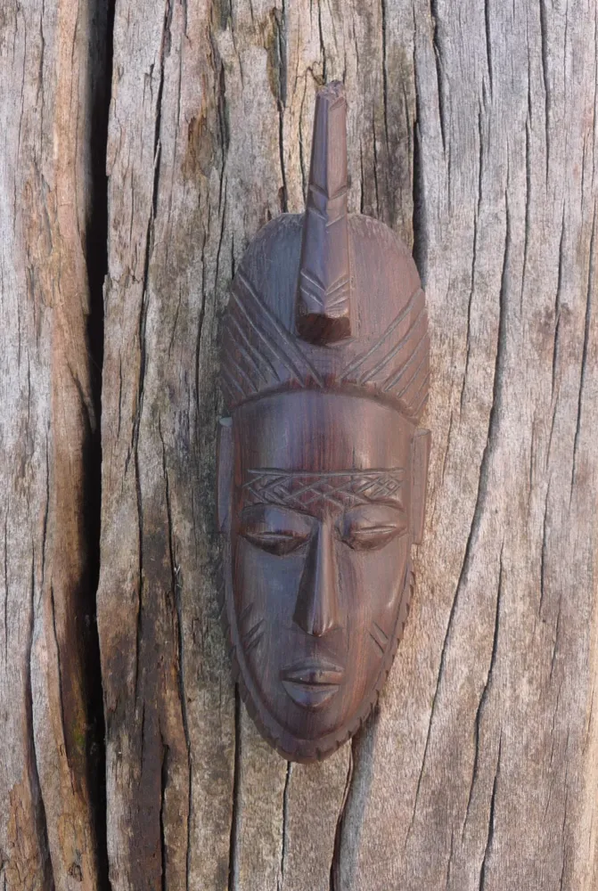 Masque semainier africain en bois d'ébène - Art Africain Ethnikdeco