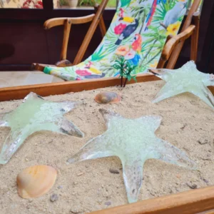 Etoile de mer en verre phosphorescent.