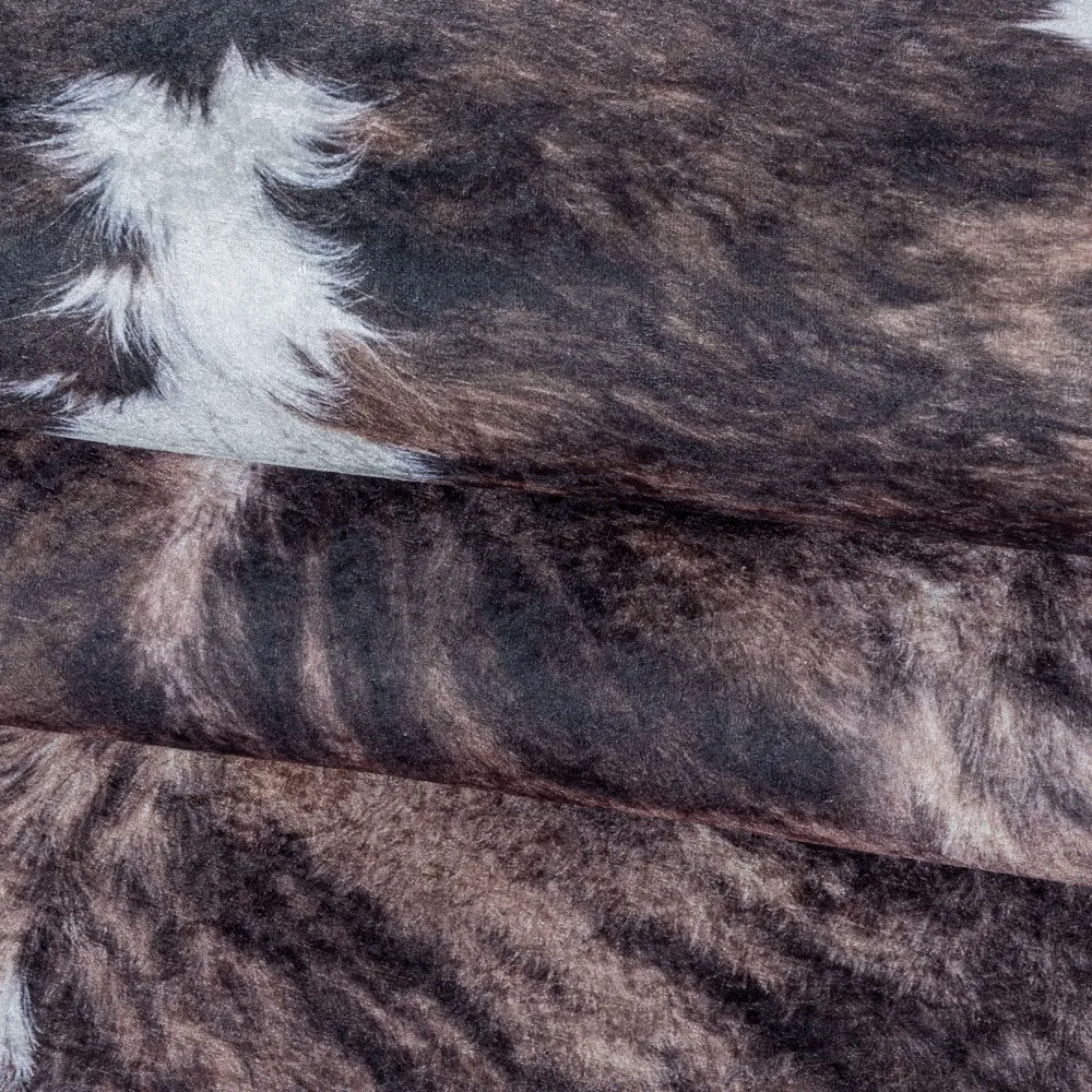 ETOSHA - Tapis imitation peau effet moucheté marron - ETO4113MAR