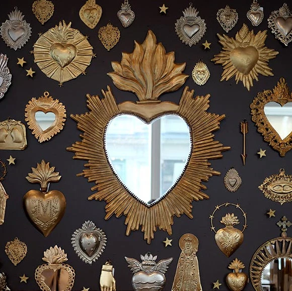 Ex-Voto cœur Maria avec ange Taille S - Boncoeurs