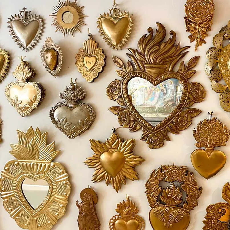Ex-Voto cœur Maria avec ange Taille S - Boncoeurs