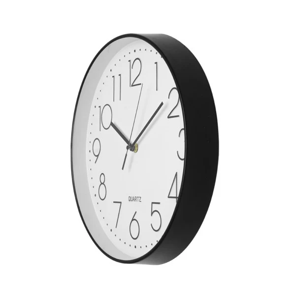 Fabrilamp horloge murale Tiempo cristal noir