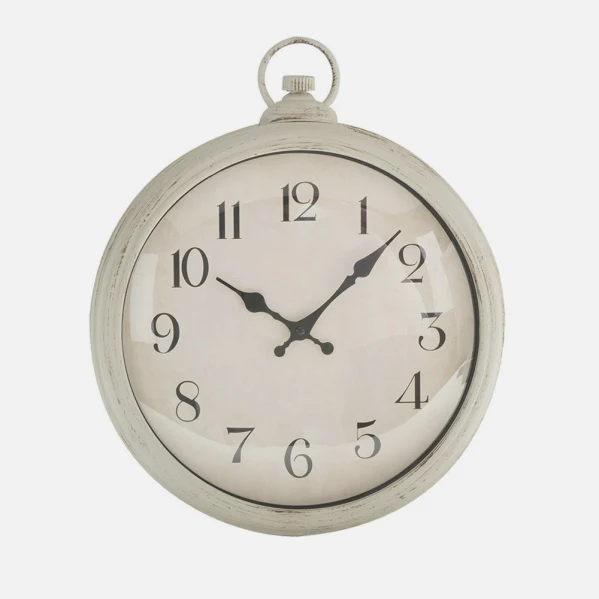 Horloge murale Fabrilamp Epoca en cristal blanc