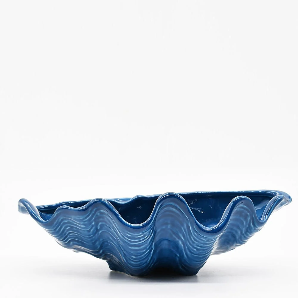 Coquillage en céramique 30cm - Bleu Cobalt FAIO