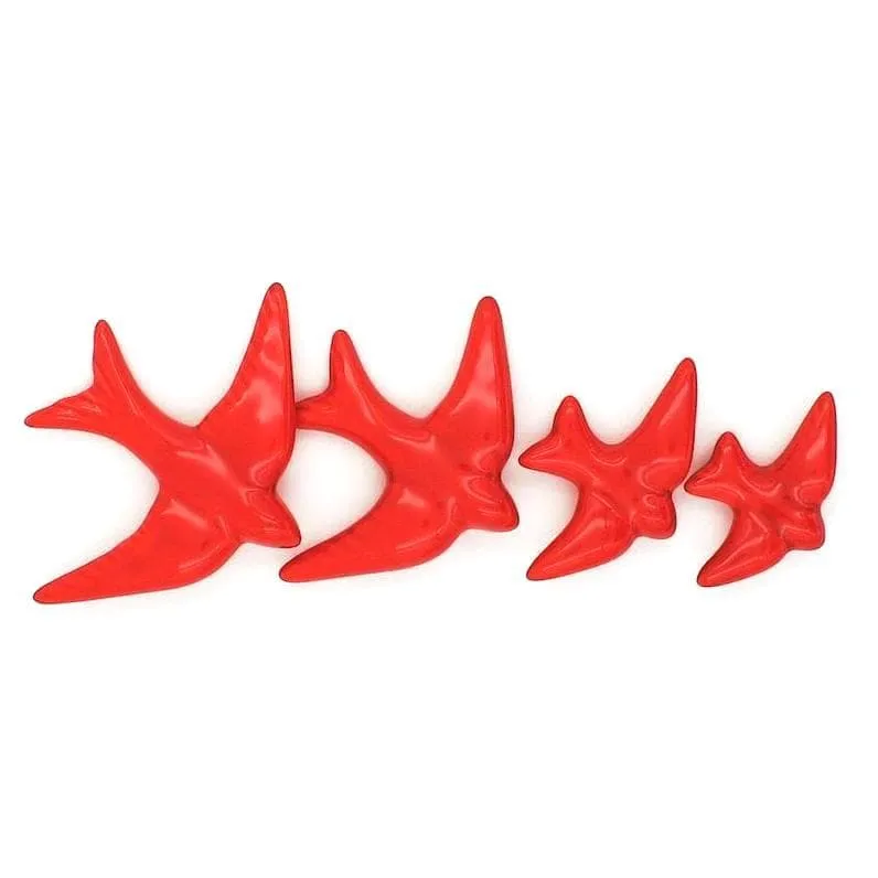 Hirondelle traditionnelle en céramique rouge FEBA