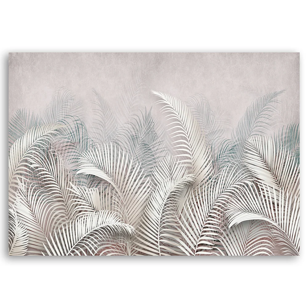 Impression sur toile, feuilles de palmier 3D 60x40 Feeby