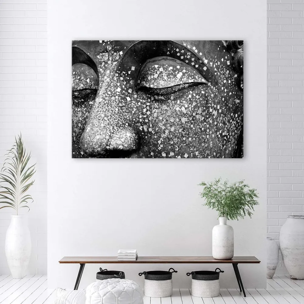 Impression sur toile, les yeux de Bouddha 60x40 Feeby