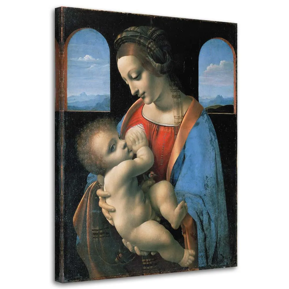 Impression sur toile, Madonna litta - reproduction de da vinci 40x60 Feeby