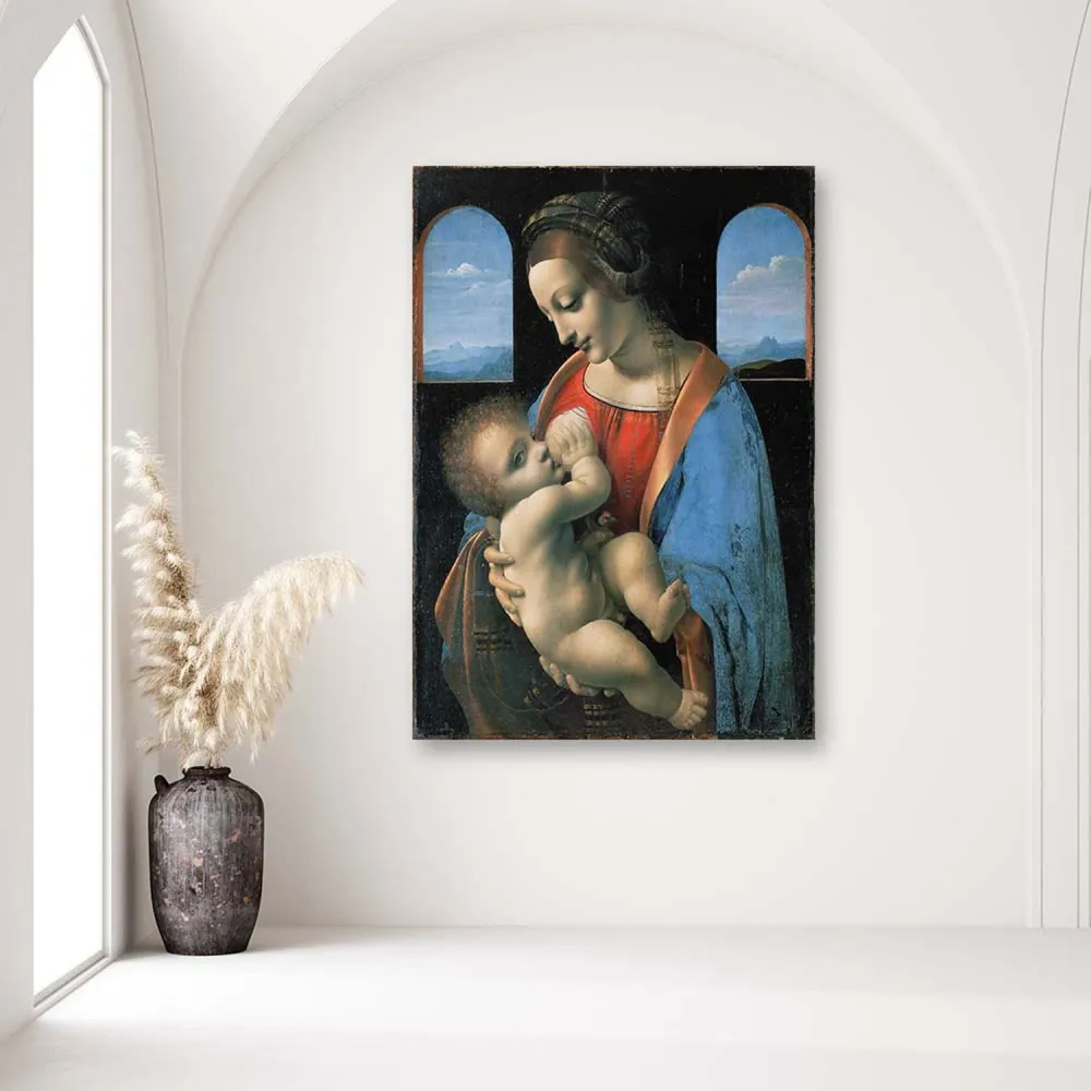 Impression sur toile, Madonna litta - reproduction de da vinci 40x60 Feeby