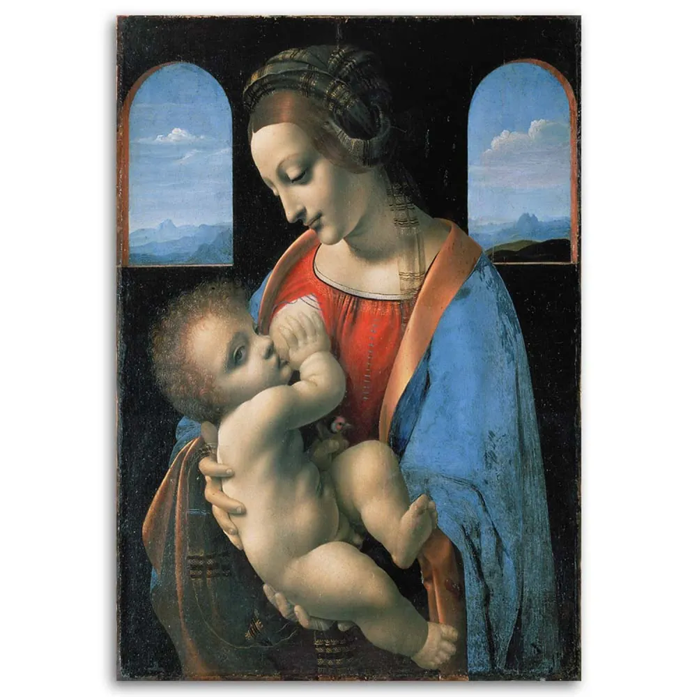 Impression sur toile, Madonna litta - reproduction de da vinci 40x60 Feeby