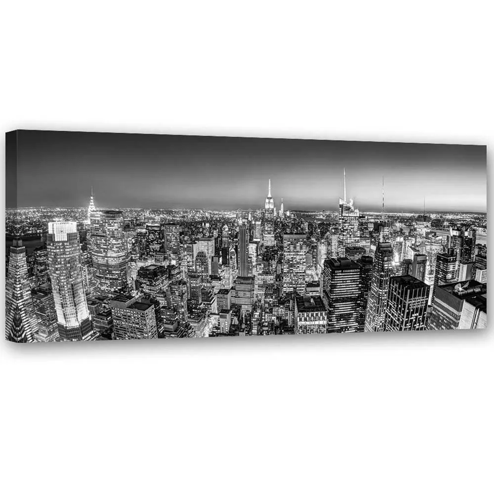 Impression sur toile, panorama de New York 90x30 Feeby