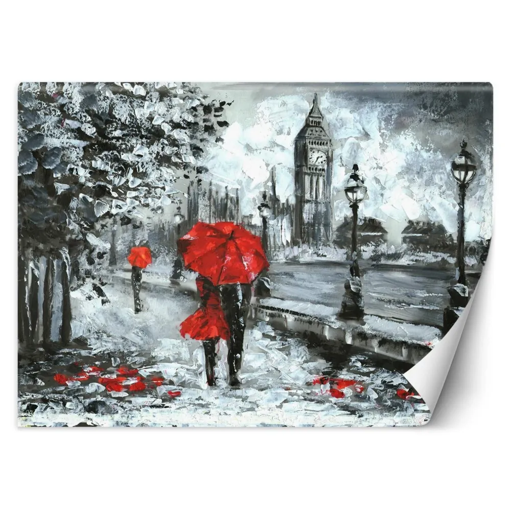 Papier peint, promenade à Londres comme peint 100x70 Feeby