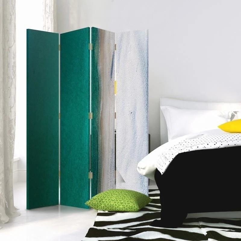 Paravent double face, couleur turquoise Feeby