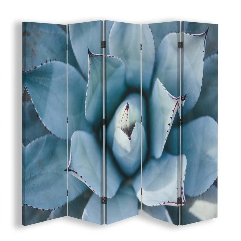 Paravent double face, motif agave vu du dessus Feeby