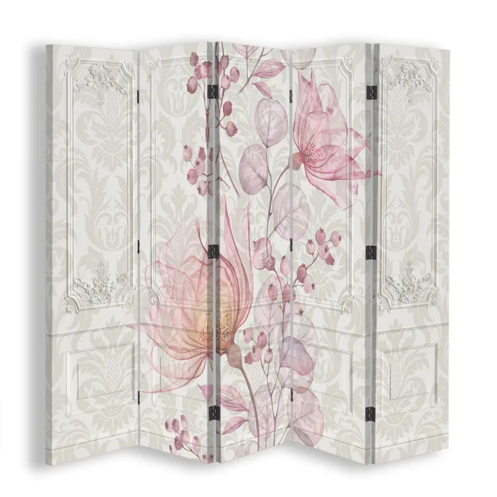 Paravent double face, motif floral baroque Feeby