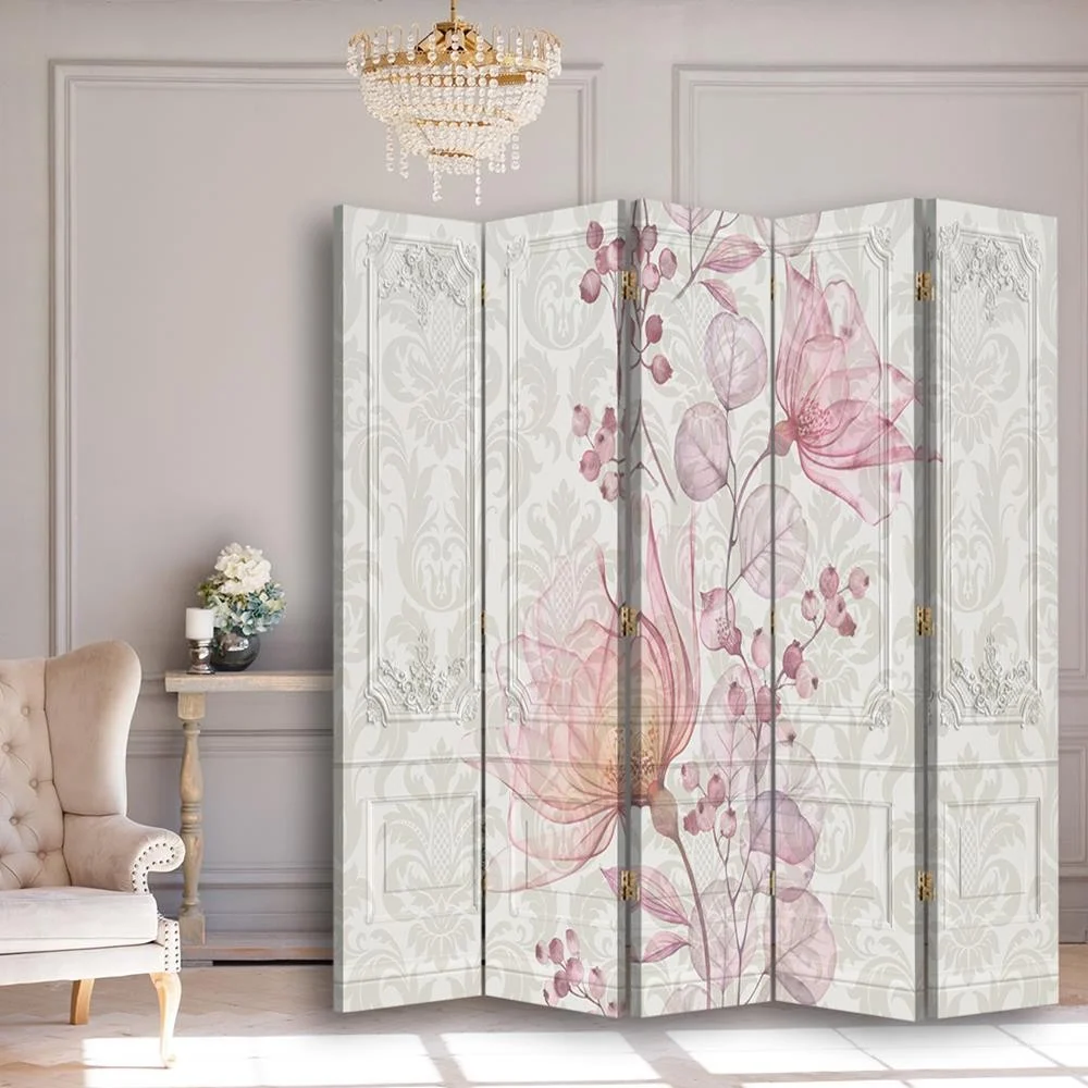 Paravent double face, motif floral baroque Feeby