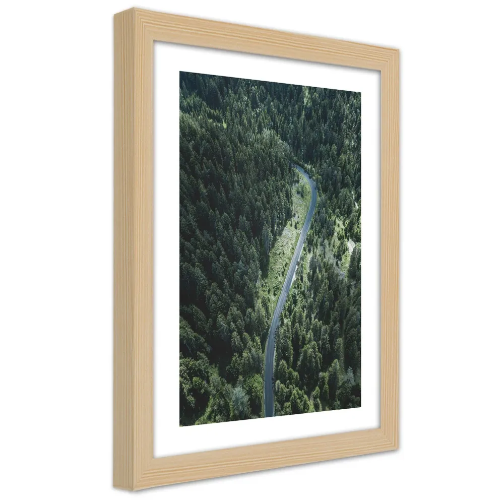 Photo dans un cadre naturel, Route en êt 20x30 Feeby