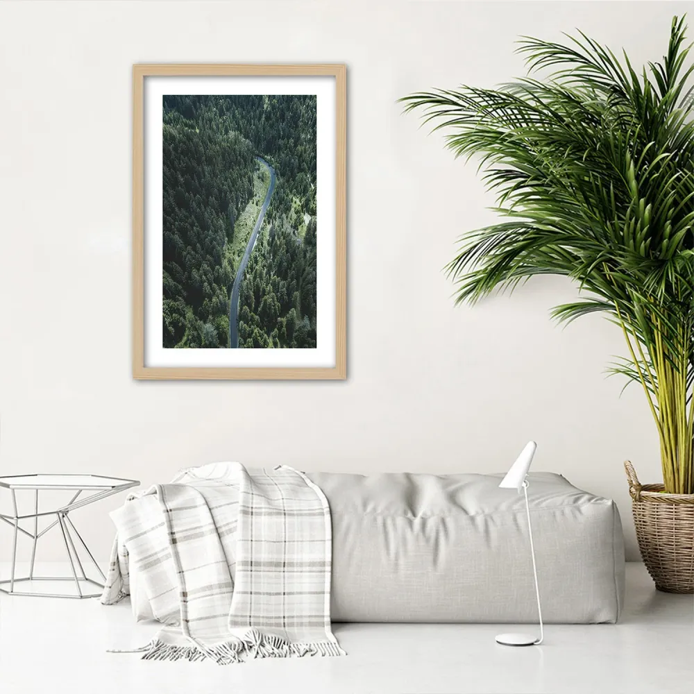 Photo dans un cadre naturel, Route en êt 20x30 Feeby
