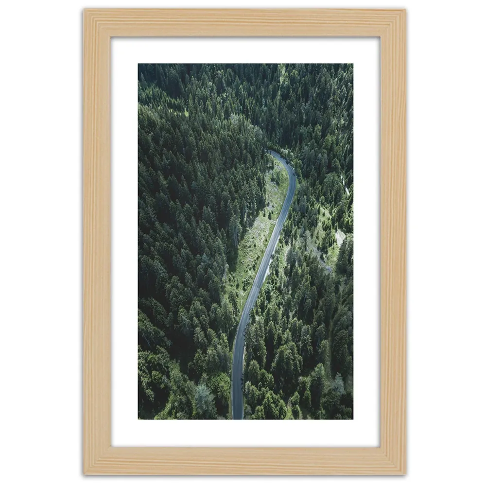 Photo dans un cadre naturel, Route en êt 20x30 Feeby