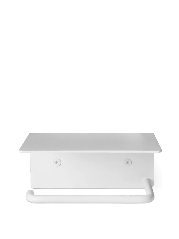 Dora Toilet Paper Holder - Shelf - White Ferm Living - COM